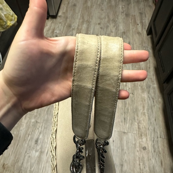 Chanel CC Logo Double chain Canvas Tote - Picture 11 of 16